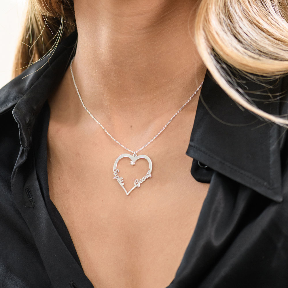 Individualisierbare Herzkette mit Diamant - 2 Produktfoto