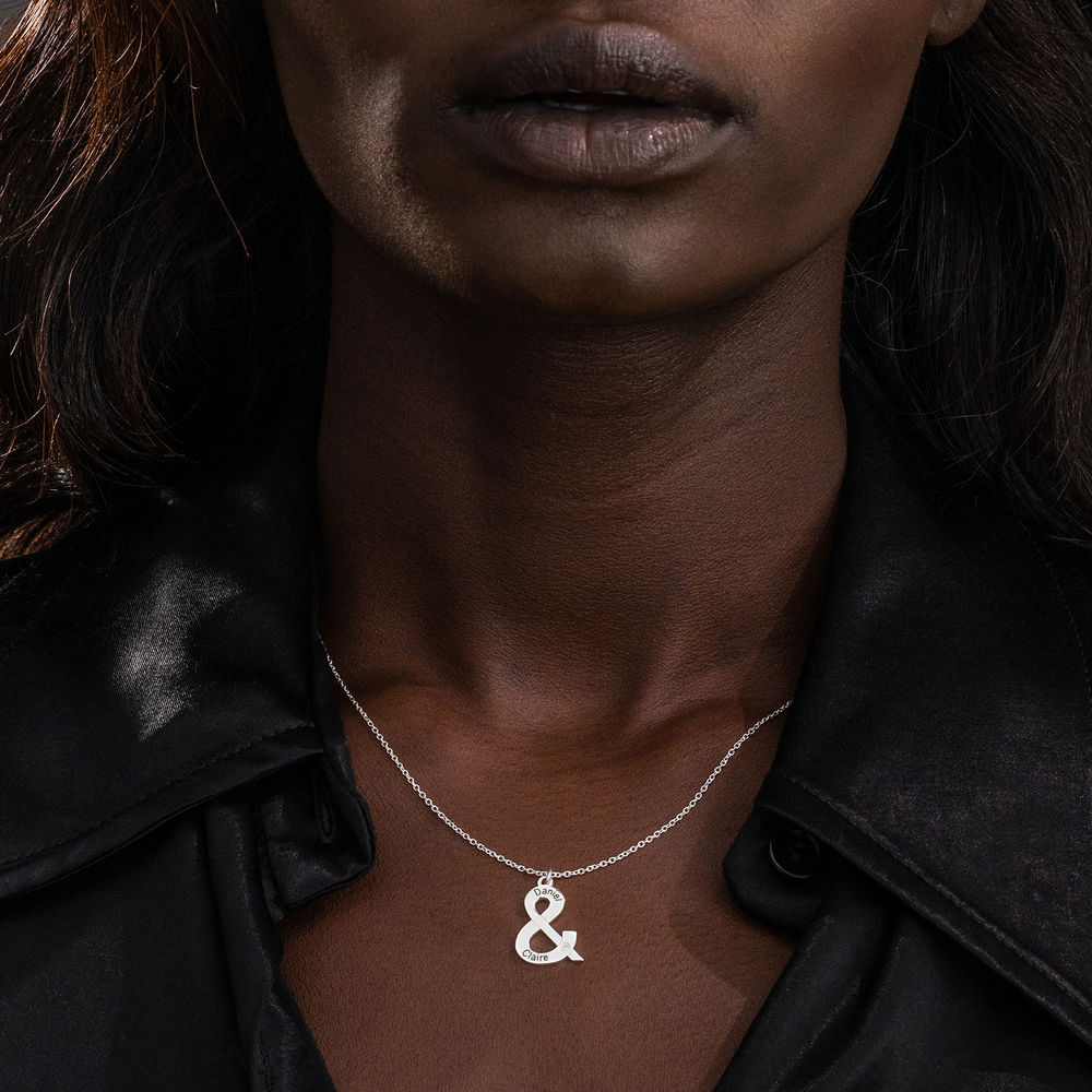 & Symbol Halskette mit Diamanten in Sterling Silber - 4 Produktfoto