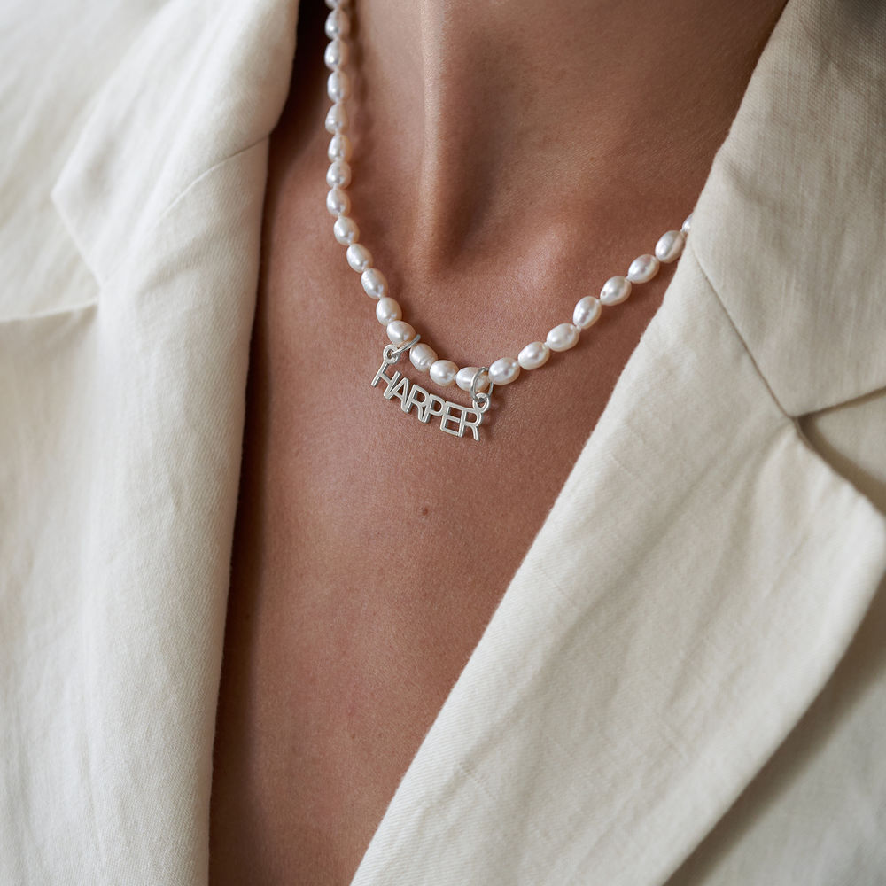 Chiara-Perlen-Namenskette aus Sterlingsilber - 3 Produktfoto