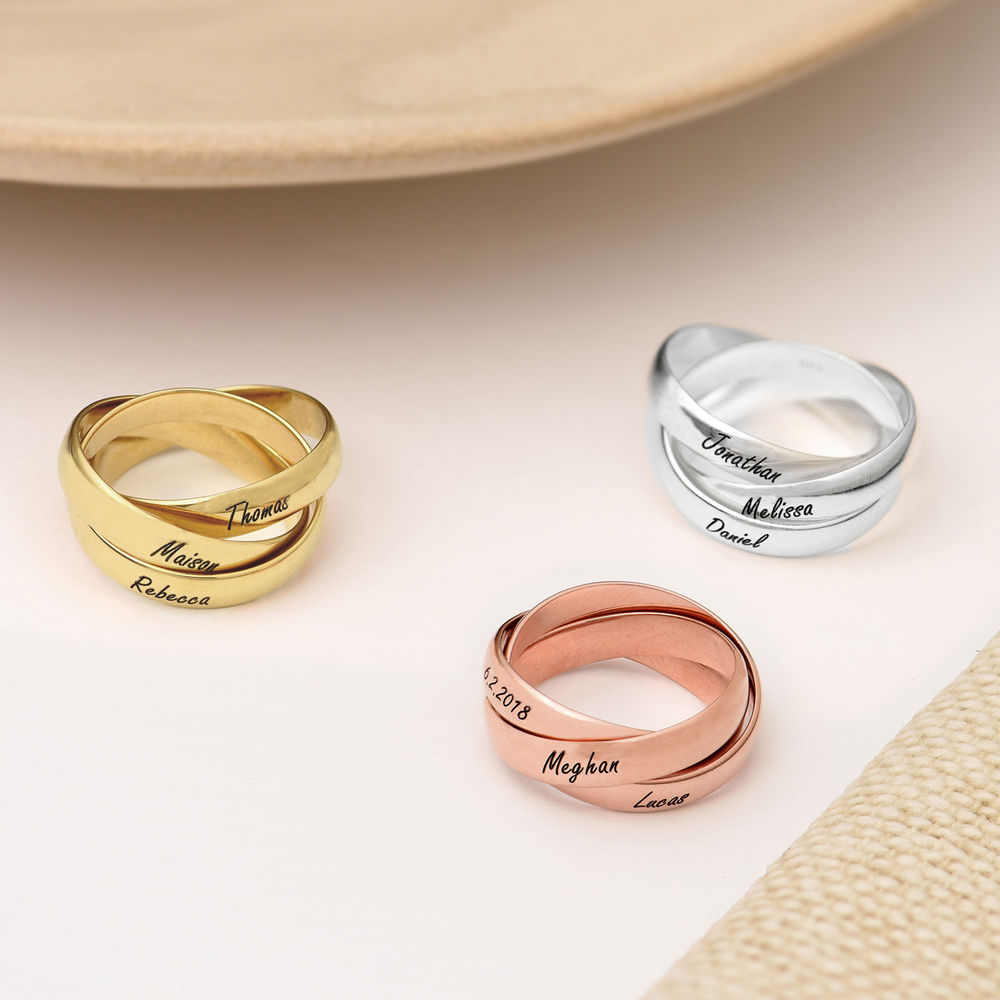 Charlize Russische Ring aus Rosévergoldetes 925er Sterling Silber - 2 Produktfoto
