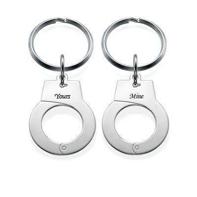 Schlüsselanhänger-Set für Zwei mit Handschellen Produktfoto