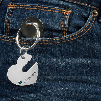 Schlüsselanhänger mit Herz und Schlüssel für Pärchen - 3