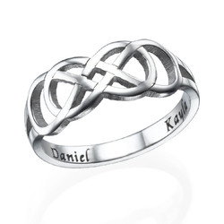 Doppel-Infinity-Ring mit Innengravur Produktfoto