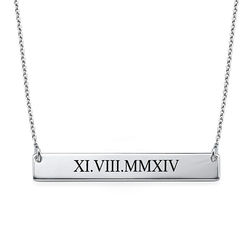 Barren Halskette mit römischen Zahlen Produktfoto