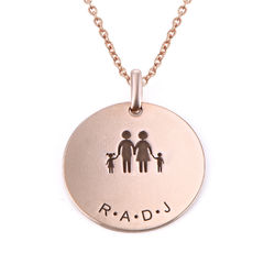 Familien Halskette für Mama in 18 Karat Rosévergoldung Produktfoto