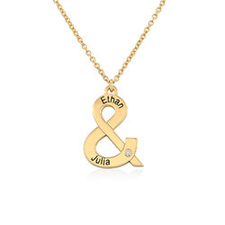 & Symbol Halskette mit Diamanten in Gold-Vermeil Produktfoto