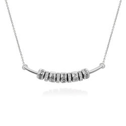 Smile-Barrenkette mit personalisierten Perlen aus Sterling Silber Produktfoto