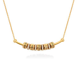 Smile-Barrenkette mit personalisierten Perlen aus Vergoldetes 925er Produktfoto