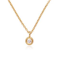 0.1 CT Diamanten Halskette in Goldplattierung Produktfoto