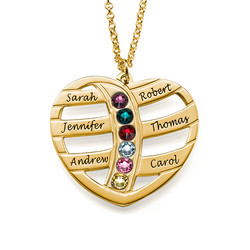 Geschenke für Mütter - gravierbare vergoldete Herzkette mit Produktfoto