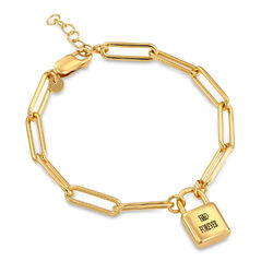 Allie Schloss Armband in Goldplattierung Produktfoto