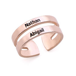 Ring mit Namen - mit 750er Rosévergoldung Produktfoto