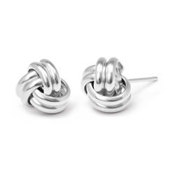 Liebesknoten-Ohrringe in Sterling Silber Produktfoto