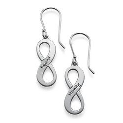 Infinity - Unendlich Ohrringe in Sterling Silber Produktfoto