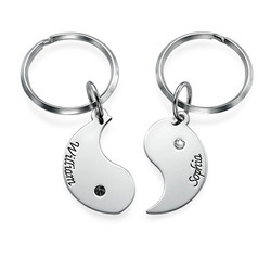 Personalisierte Yin Yang Schlüsselanhänger für Pärchen Produktfoto