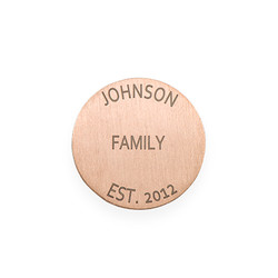 Gravierbares rosévergoldetes Plättchen für Charm Medaillon Produktfoto