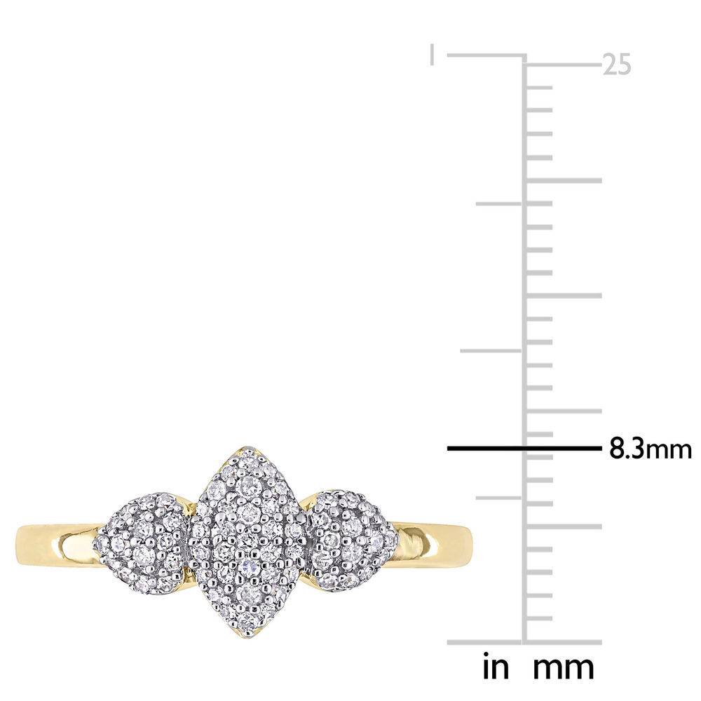 1/5 CT. T.W. Diamond Marquise Ring in Gold Plated Sterling Silver