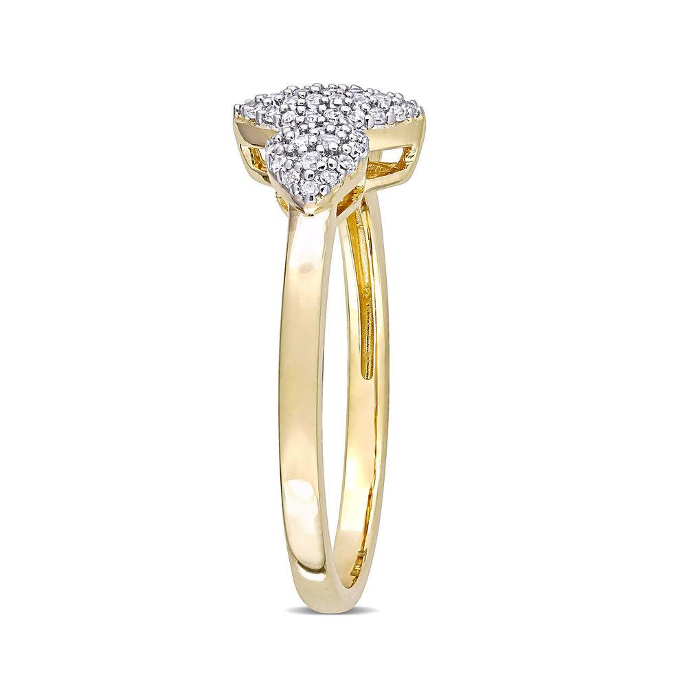 1/5 CT. T.W. Diamond Marquise Ring in Gold Plated Sterling Silver