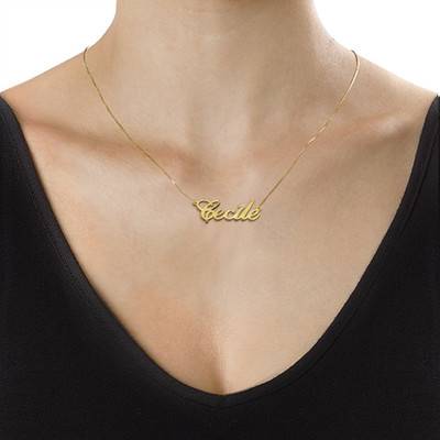 14k Gold and Diamond Name Chain Necklace