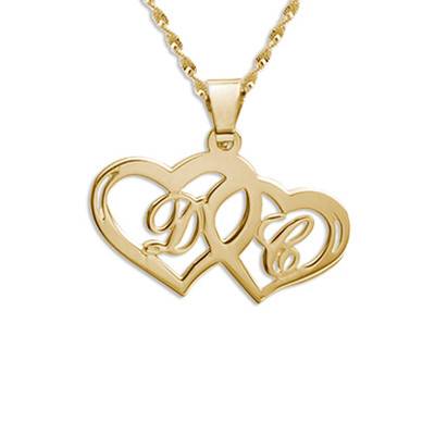 14ct Gold Couples Hearts Pendant product photo