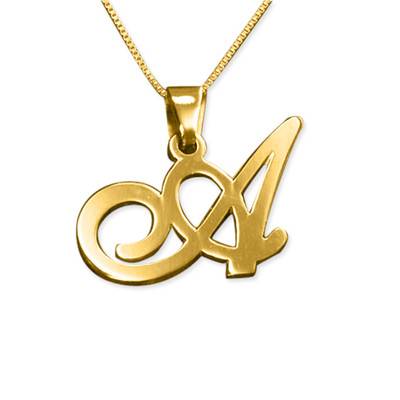 14ct Gold Initials Pendant with Any Letter