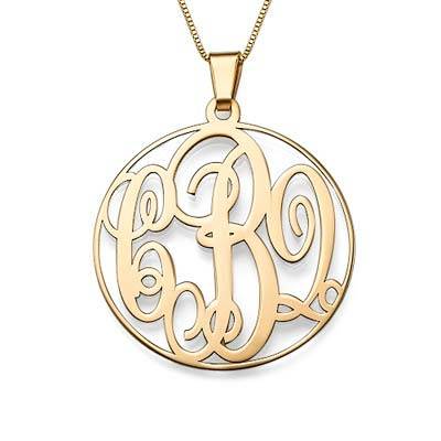 14ct Yellow Gold Monogrammed Necklace product photo