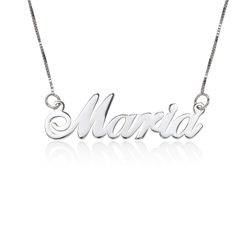 Classic Cocktail Name Necklace in 14k White Gold product photo