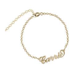 18ct Gold-Plated Silver Carrie Name Bracelet product photo