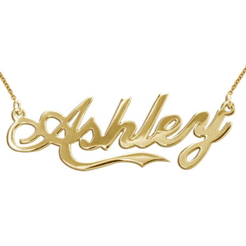 18ct Gold Plated inspired by Coca Cola Style Name Necklace product photo