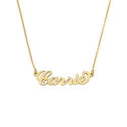 18k Gold-Plated Sterling Silver Carrie-Style Name Necklace product photo