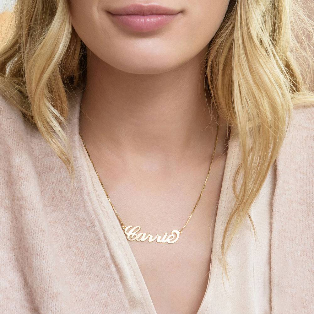18k Gold-Plated Silver Carrie Name Necklace