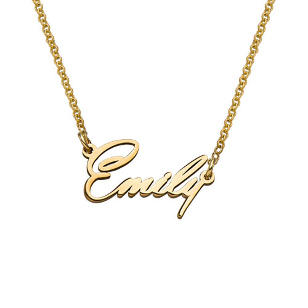 18ct Gold Plated Tiny Name Necklace in Extra Strength for Teenagers product photo
