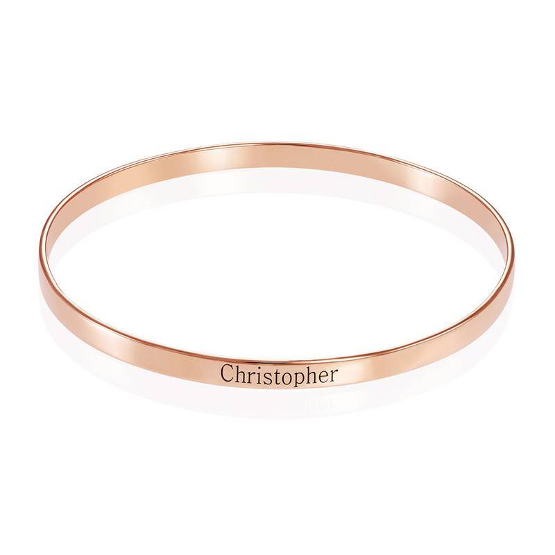 18ct Rose Gold Plated Engraved Infinite Love Bracelet product photo