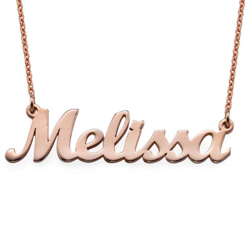18ct Rose Gold Plated Script Name Necklace
