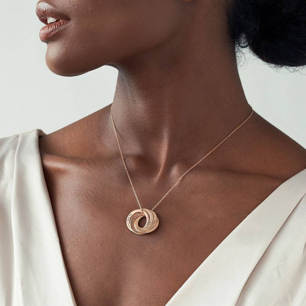 5 russisk ring-halskæde i rosaforgyldt sølv-3 produkt billede