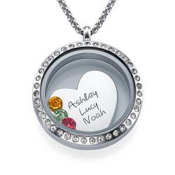 En Moders Kærlighed-Medaljon med Løse Lykkecharms produkt billede