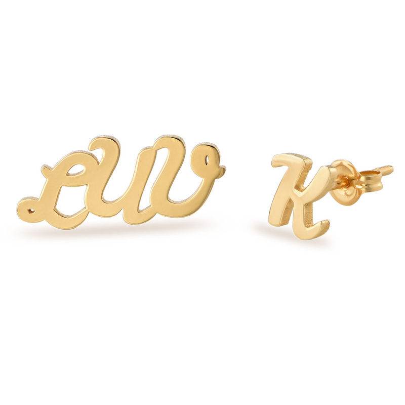 ABC Ear Studs with 18K Gold Plating product photo