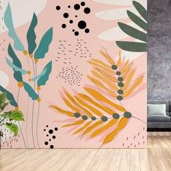 Abstract Jungle Peel and stick wall mural product photo