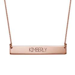 All Capitals Bar Necklace in Rose Gold Plating product photo