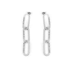Aria Link Chain Earrings in Sterling Silver product photo