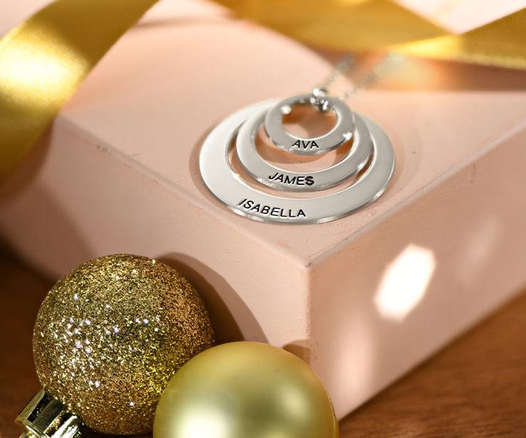 Three Disc Necklace in Sterling Silver