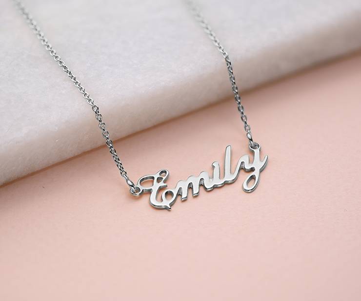 Personalized Classic Name Necklace in Sterling Silver