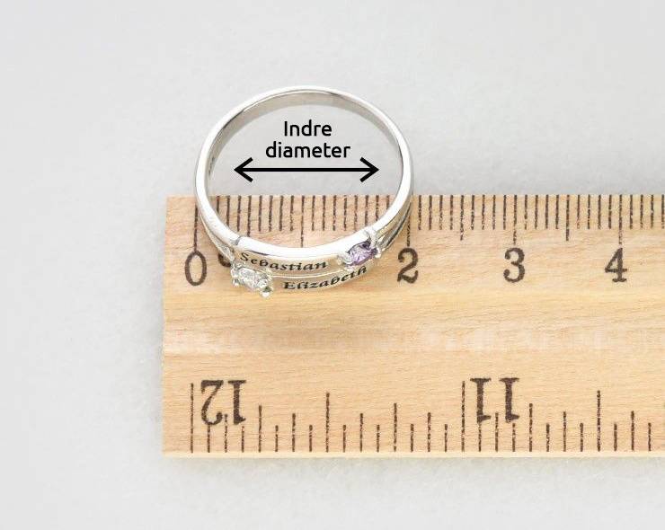 Mål diameteren på innsiden av en ring