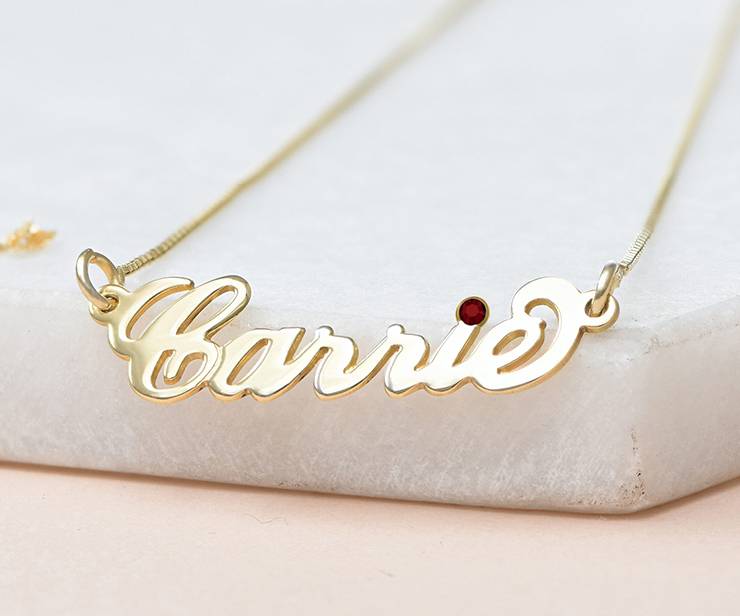 18K Gold-Plated Silver Name Necklace 