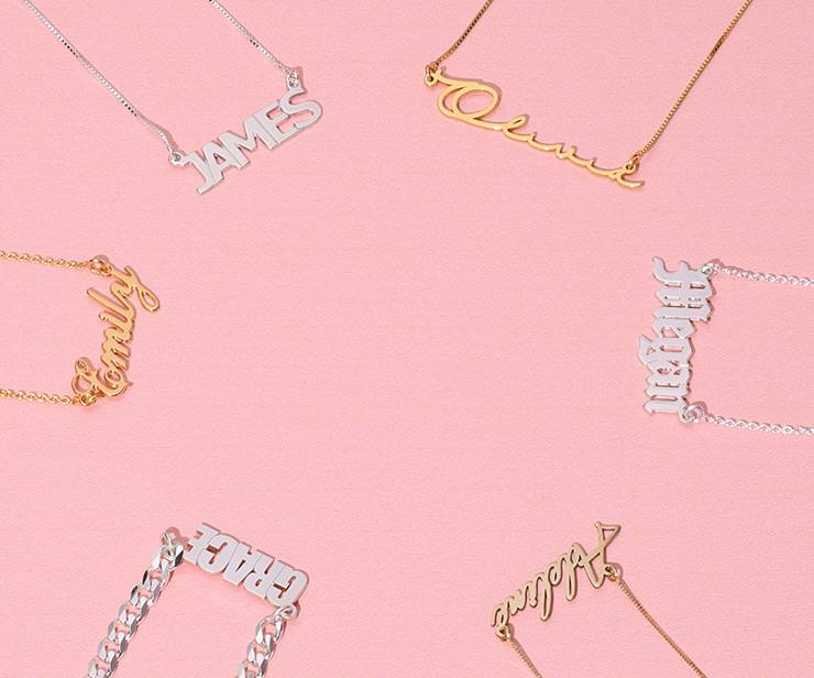 Discover Your Name Necklace in Different Materials