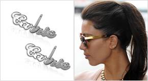 Name Stud Earrings Kim Kardashian