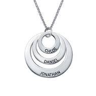 Drie Disc Ketting in 925 Zilver