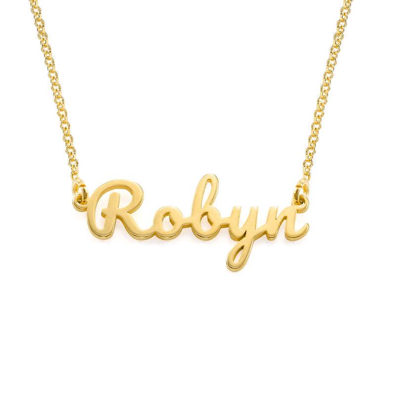 Script name Necklace with in Gold Vermeil