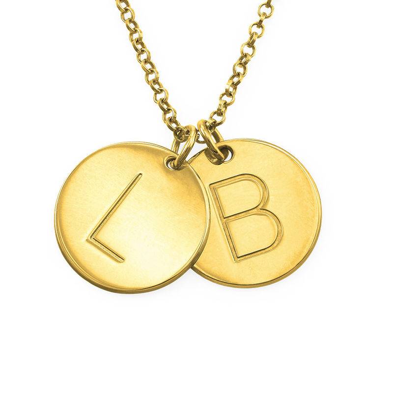 Gold Plated Initial Charm Necklace