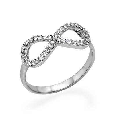 Kubische Zirkonia Infinity Ring in 925 Zilver